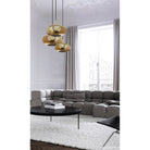 Dounia Home - DH-LIL3LIG-SM-PC - Lila 3 Light Chandelier - Polished Copper