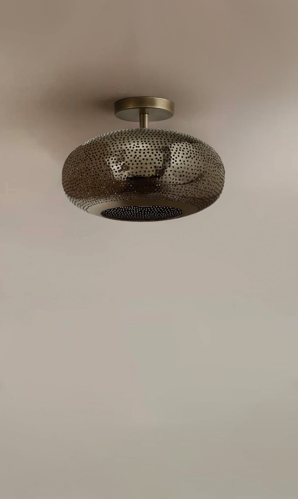 Dounia Home - DH-LILCEIFLU-SM-AB - Lila Ceiling Flush Mount - Antique Brass