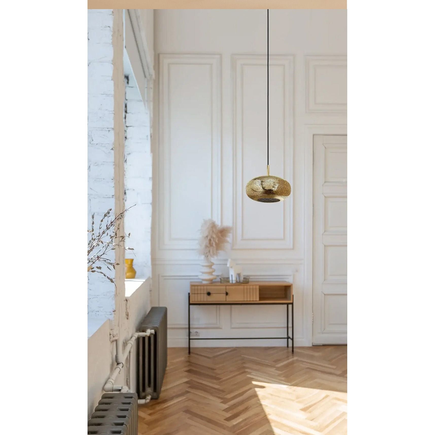 Dounia Home - DH-LILSAUPEN-SM-BRS - Lila Saucer Pendant Light - Polished Brass