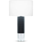Atlantic Table Lamp - Black - White Linen (FLO-4521-WHL)