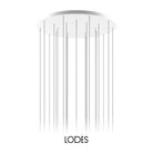 Lodes - 24 Light Nostalgia Small / Medium / Large - Cluster Composition - 1 x R04L24 1000U, 5 x 15424 0030U, 4 x 15424 4330U, 4 x 15423 0030U, 3 x 15423 4330U, 3 x 15422 0030U, 5 x 15422 4330U | Montreal Lighting & Hardware