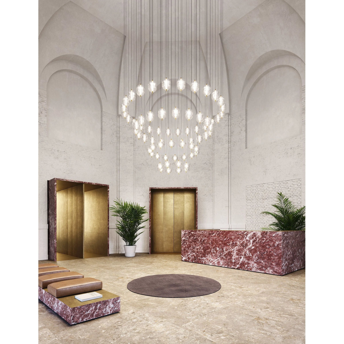 Lodes - 68 Light Jefferson Mini and Small - Cluster Composition - 68 x R01L01 1000U, 12 x CCPRO40-A, 46 x 16822 5027U, 22 x 16821 5027U | Montreal Lighting & Hardware