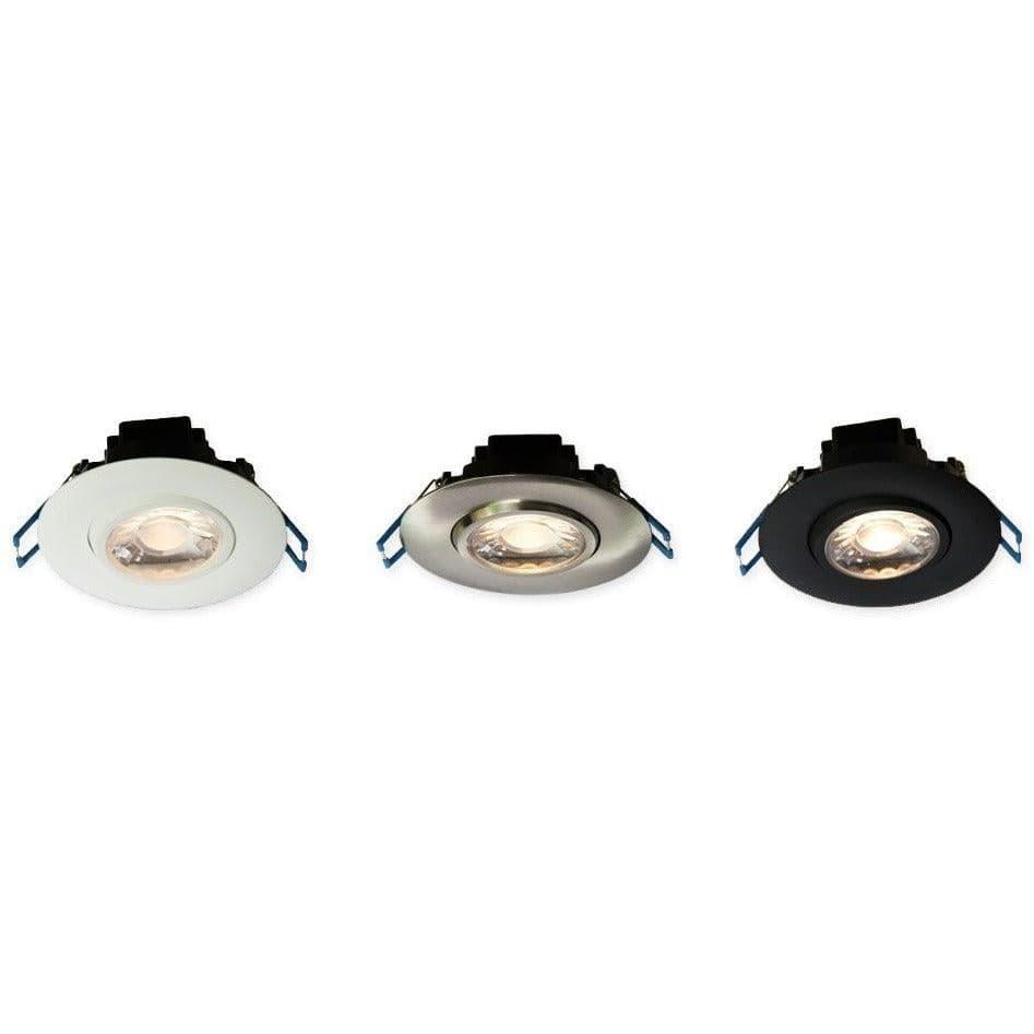 Lotus LED Lights - 3" Eyeball Gimbal LED Recessed Light - LL3G-27K-BK | Montreal Lighting & Hardware
