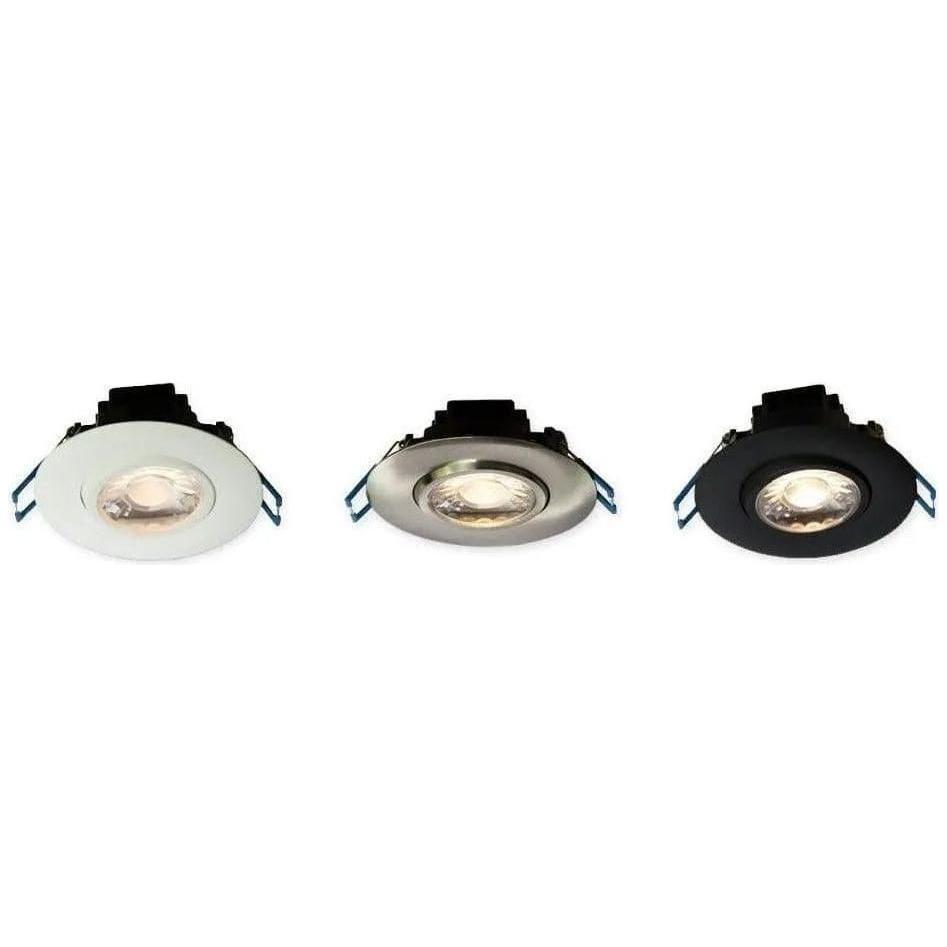 Lotus LED Lights - 3" Eyeball Gimbal LED Recessed Light - LL3G-27K-BK | Montreal Lighting & Hardware