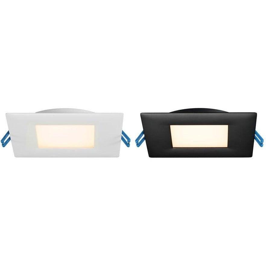 Lotus LED Lights - 4" Square Super Thin LED Recessed Light - LL4S-27K-BK | Montreal Lighting & Hardware