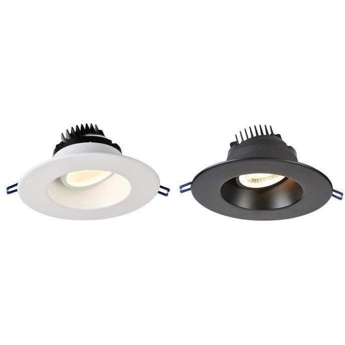 Lotus LED Lights - 6" Round Regressed Gimbal LED Recessed Light - LRG6-27K-BK | Montreal Lighting & Hardware