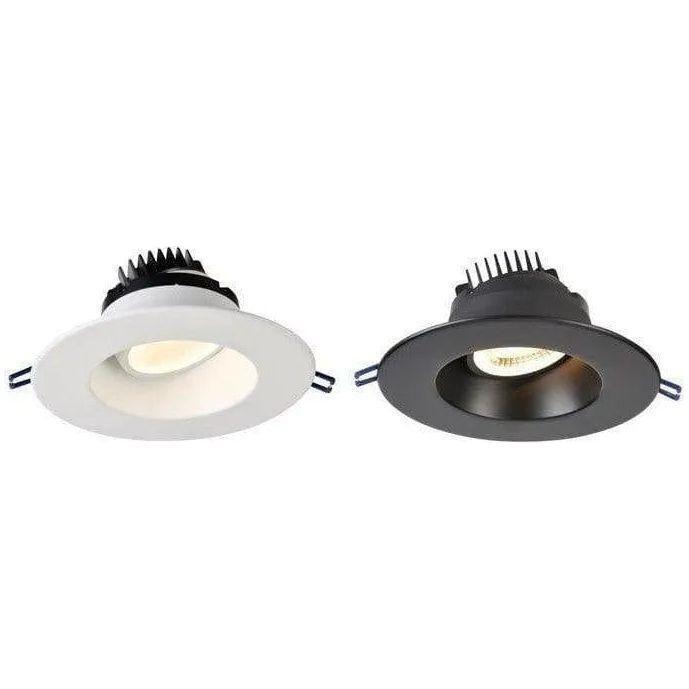 Lotus LED Lights - 6" Round Regressed Gimbal LED Recessed Light - LRG6-27K-BK | Montreal Lighting & Hardware