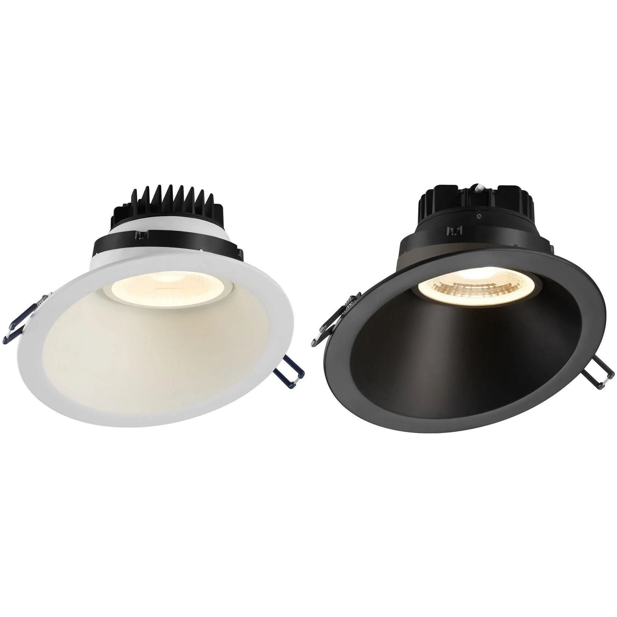 Lotus LED Lights - 6" Round Regressed Sloped Ceiling Gimbal LED Recessed Light - LRG6-27K-6RSL-HO-WH | Montreal Lighting & Hardware