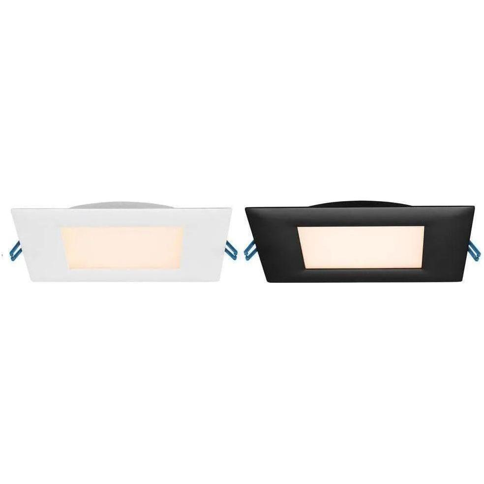 Lotus LED Lights - 6" Square Super Thin LED Recessed Light - LL6S-27K-BK | Montreal Lighting & Hardware