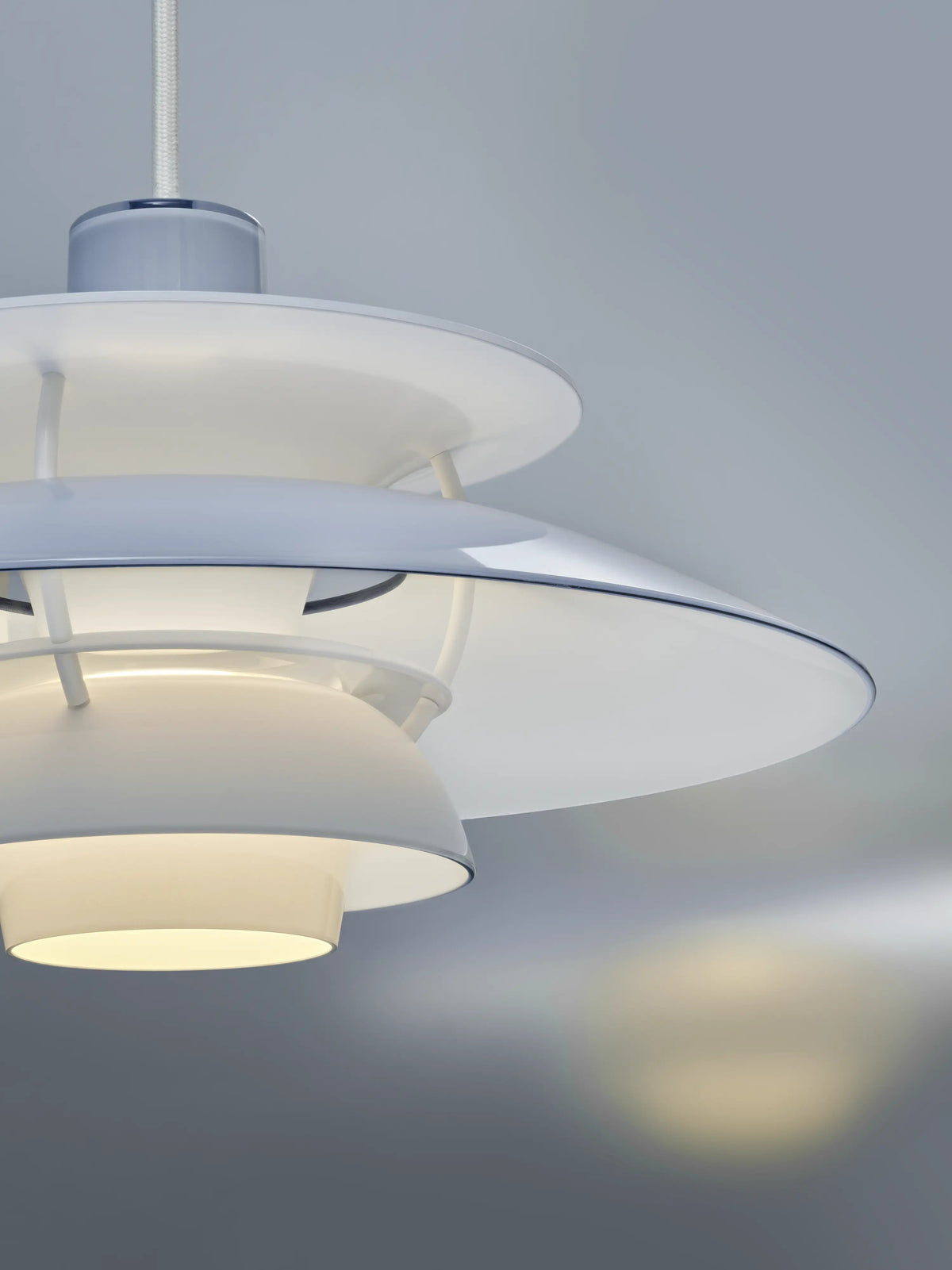 Louis Poulsen 5741948617 PH 5 Opal Pendant in Opal Pale Blue