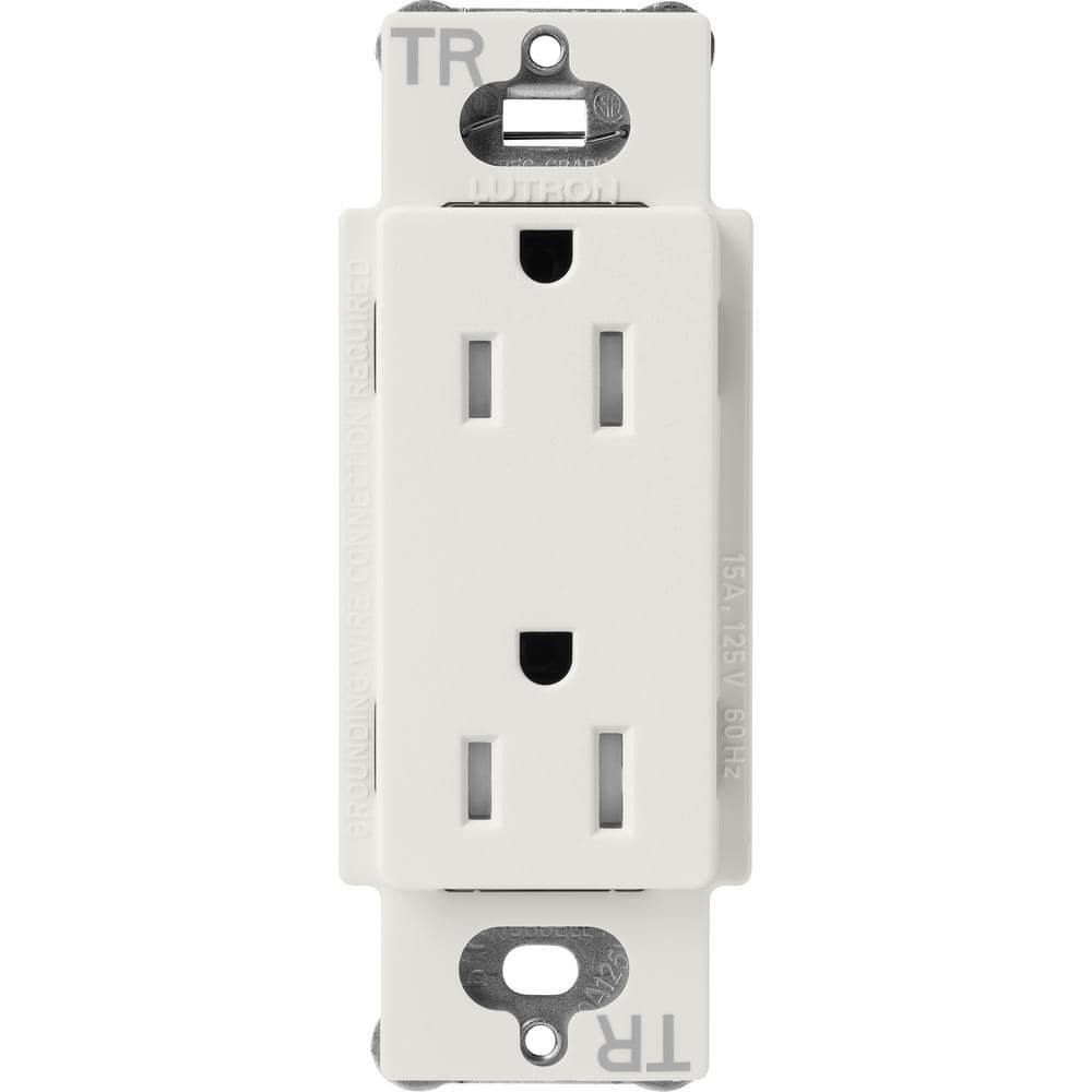 Lutron - Claro & Satin Colors 15A TR Receptacle - SCRS-15-TR-LG | Montreal Lighting & Hardware
