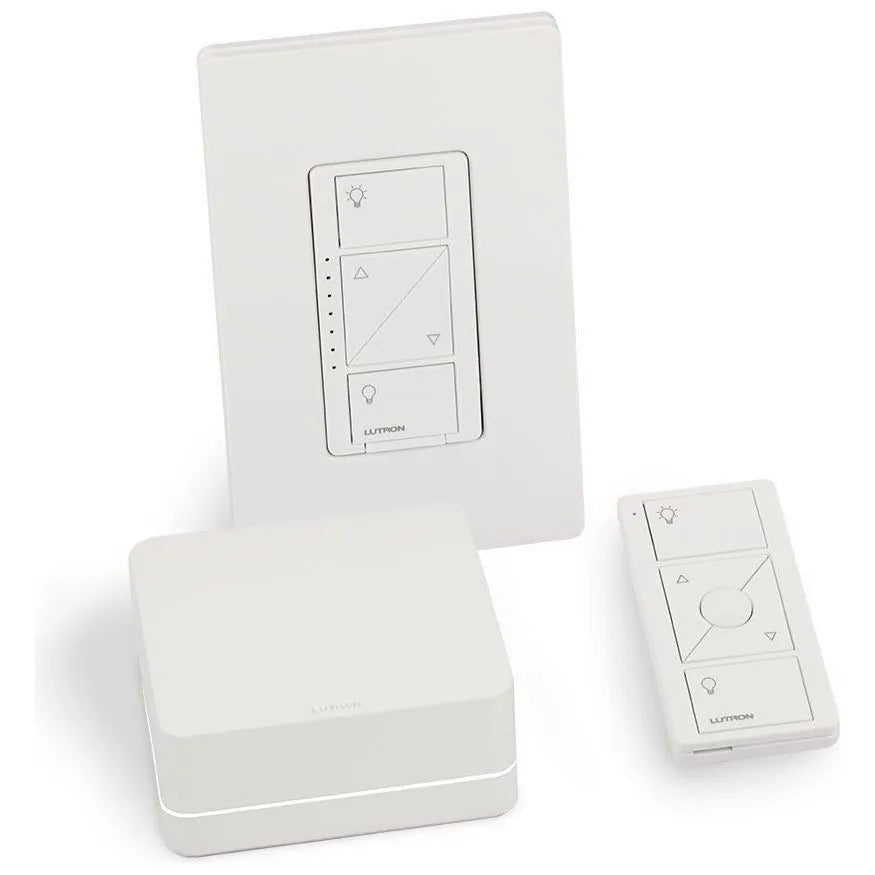 Lutron - Caseta Wireless Bridge PRO Wall Box Dimmer Package - P-BDGPRO-PKG1W-C | Montreal Lighting & Hardware