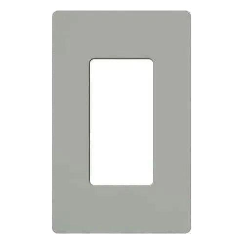 Lutron CW-1-GR Claro & Satin Colors Wallplate in Gloss Gray