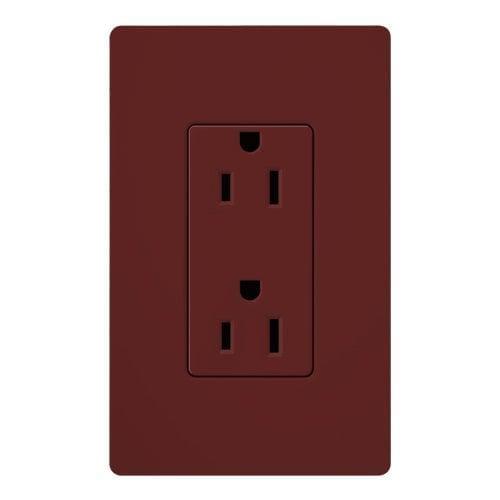 Lutron - Claro & Satin Colors 15A Receptacle - SCR-15-MR | Montreal Lighting & Hardware