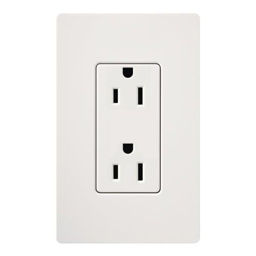 Lutron - Claro & Satin Colors 15A Receptacle - SCR-15-SW | Montreal Lighting & Hardware