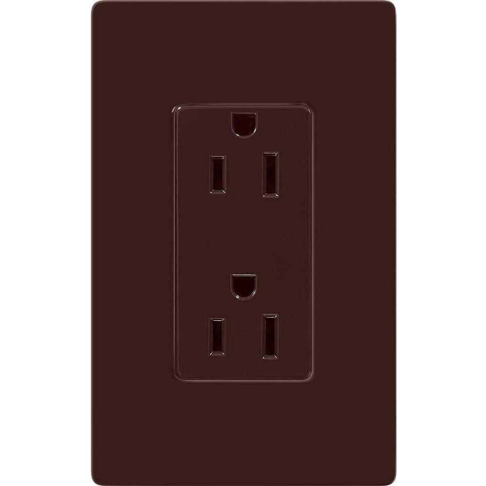 Lutron - Claro & Satin Colors 15A Tamper Resistant Receptacle - CARS-15-TR-BR | Montreal Lighting & Hardware