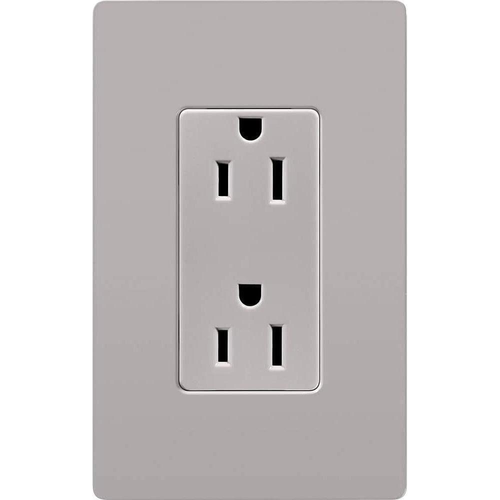 Lutron - Claro & Satin Colors 15A Tamper Resistant Receptacle - CARS-15-TR-GR | Montreal Lighting & Hardware