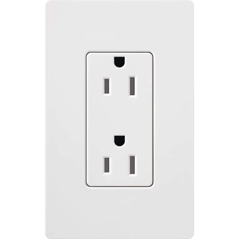 Lutron - Claro & Satin Colors 15A Tamper Resistant Receptacle - CARS-15-TR-WH | Montreal Lighting & Hardware