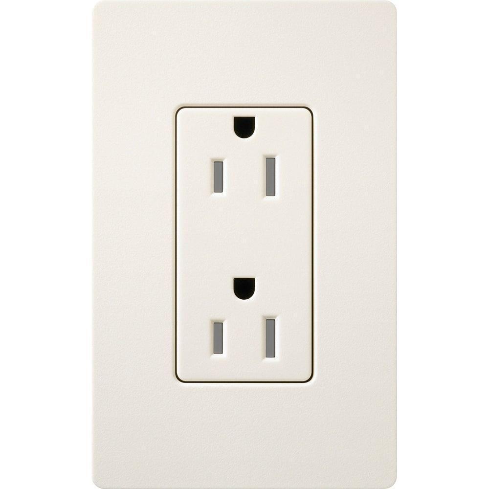 Lutron - Claro & Satin Colors 15A Tamper Resistant Receptacle - SCRS-15-TR-BI | Montreal Lighting & Hardware