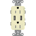 Lutron - Claro & Satin Colors 15A USB Tamper Resistance Receptacle - CAR-15-UBTR-AL | Montreal Lighting & Hardware
