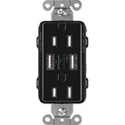 Lutron - Claro & Satin Colors 15A USB Tamper Resistance Receptacle - CAR-15-UBTR-BL | Montreal Lighting & Hardware