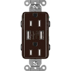 Lutron - Claro & Satin Colors 15A USB Tamper Resistance Receptacle - CAR-15-UBTR-BR | Montreal Lighting & Hardware