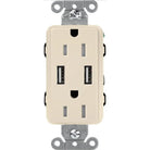 Lutron - Claro & Satin Colors 15A USB Tamper Resistance Receptacle - CAR-15-UBTR-LA | Montreal Lighting & Hardware