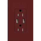 Lutron - Claro & Satin Colors 15A USB Tamper Resistance Receptacle - SCR-15-UBTR-MR | Montreal Lighting & Hardware