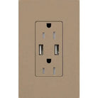 Lutron - Claro & Satin Colors 15A USB Tamper Resistance Receptacle - SCR-15-UBTR-MS | Montreal Lighting & Hardware