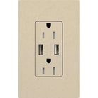 Lutron - Claro & Satin Colors 15A USB Tamper Resistance Receptacle - SCR-15-UBTR-ST | Montreal Lighting & Hardware