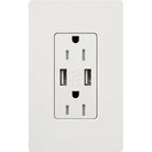 Lutron - Claro & Satin Colors 15A USB Tamper Resistance Receptacle - SCR-15-UBTR-SW | Montreal Lighting & Hardware