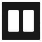 Lutron CW-2-BL Claro & Satin Colors Wallplate in Gloss Black