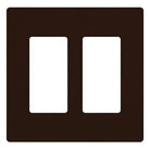 Lutron CW-2-BR Claro & Satin Colors Wallplate in Gloss Brown