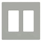 Lutron CW-2-GR Claro & Satin Colors Wallplate in Gloss Gray