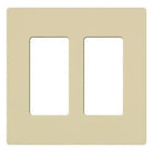 Lutron CW-2-IV Claro & Satin Colors Wallplate in Gloss Ivory