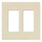 Lutron CW-2-LA Claro & Satin Colors Wallplate in Gloss Light Almond