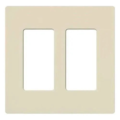 Lutron CW-2-LA Claro & Satin Colors Wallplate in Gloss Light Almond