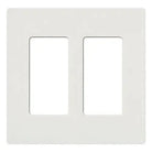 Lutron CW-2-WH Claro & Satin Colors Wallplate in Gloss White