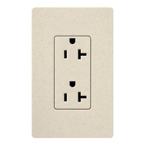 Lutron - Claro & Satin Colors 20A Receptacle - SCR-20-LS | Montreal Lighting & Hardware