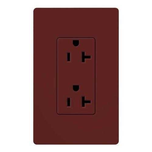 Lutron - Claro & Satin Colors 20A Receptacle - SCR-20-MR | Montreal Lighting & Hardware