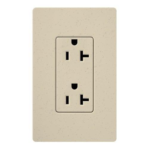 Lutron - Claro & Satin Colors 20A Receptacle - SCR-20-ST | Montreal Lighting & Hardware