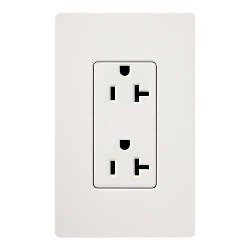 Lutron - Claro & Satin Colors 20A Receptacle - SCR-20-SW | Montreal Lighting & Hardware