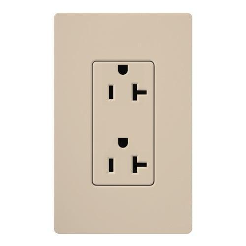 Lutron - Claro & Satin Colors 20A Receptacle - SCR-20-TP | Montreal Lighting & Hardware