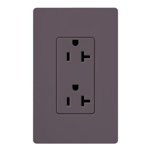Lutron - Claro & Satin Colors 20A Tamper Resistant Receptacle - SCRS-20-TR-PL | Montreal Lighting & Hardware