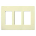 Lutron CW-3-AL Claro & Satin Colors Wallplate in Gloss Almond