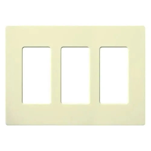 Lutron CW-3-AL Claro & Satin Colors Wallplate in Gloss Almond