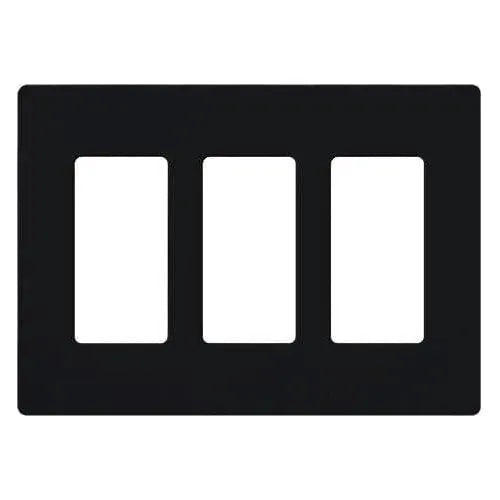 Lutron CW-3-BL Claro & Satin Colors Wallplate in Gloss Black
