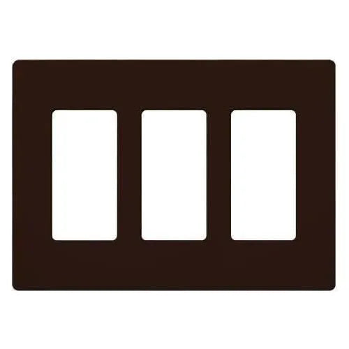 Lutron CW-3-BR Claro & Satin Colors Wallplate in Gloss Brown
