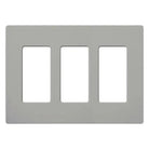 Lutron CW-3-GR Claro & Satin Colors Wallplate in Gloss Gray