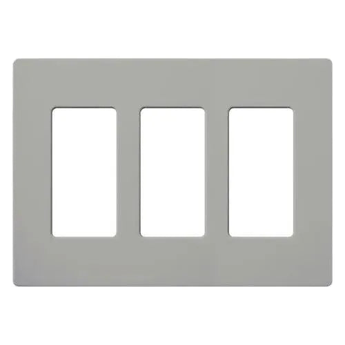 Lutron CW-3-GR Claro & Satin Colors Wallplate in Gloss Gray